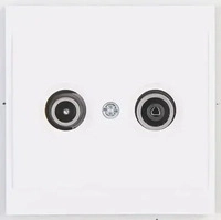 Kopp 113013089, Kopp 113013089 MALTA - Antennensteckdose TV/RF, Farbe: arktiswei&szlig;