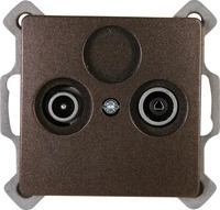 Kopp 921326087, Kopp 921326087 PARIS - Antennensteckdose TV/RF, Farbe: palisander