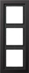 Jung ALD2983D, Jung ALD2983D Rahmen 3fach, LS-DESIGN, Aluminium lackiert, dark,