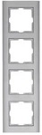 Kopp 402847065, Kopp 402847065 ATHENIS - Abdeckrahmen 4-fach, Farbe: stahl