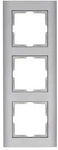 Kopp 402747062, Kopp 402747062 ATHENIS - Abdeckrahmen 3-fach, Farbe: stahl