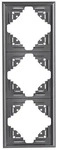 Kopp 309315061, Kopp 309315061 MALTA - Abdeckrahmen, 3-fach, Farbe: anthrazit