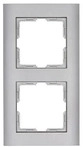 Kopp 402647069, Kopp 402647069 ATHENIS - Abdeckrahmen 2-fach, Farbe: stahl