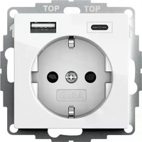 Gira 245903, Gira 245903 SCHUKO SP USB-Spannungsvers. 2f Typ A/C System 55 Reinwei&szlig;