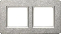 Berker 10226083, Berker 10226083 Rahmen 2fach waagerecht, Q.7, Edelstahl