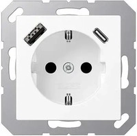 Jung A1520-15CAWWM, Jung A1520-15CAWWM SCHUKO-Steckdose, 16 A 250 V ~, mit