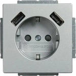 Busch-Jaeger 20EUCB2USB-83, Busch-Jaeger 20EUCB2USB-83 SCHUKO USB-Steckdosen-Einsatz