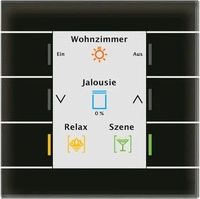 MDT BE-GT20S.02, MDT BE-GT20S.02 KNX Glastaster II Smart mit Farbdisplay Schwarz