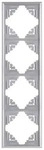 Kopp 309420066, Kopp 309420066 MALTA - Abdeckrahmen, 4-fach, Farbe: silber