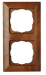 Kopp 306635061, Kopp 306635061 MILANO - Abdeckrahmen 2-fach, Farbe: nussbaum