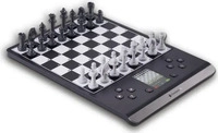 Millennium M815, Millennium ChessGenius Pro, Einteiliges Brett, Schwarz, Wei&szlig;