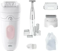 Braun 225007, Braun Silk-&eacute;pil 5 5-230, Pink, Wei&szlig;, 28 Pinzette, MicroGrip, 0,5 mm,