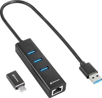 Sharkoon 4044951037575, Kabellos, USB 3.2 Gen 1 (3.1 Gen 1) Type-C, Schwarz, USB 3.2