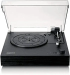 Lenco LS15, Lenco LS-15BK, Audio-Plattenspieler mit Riemenantrieb, Schwarz,