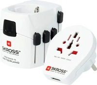 SKROSS 1302539, SKROSS PRO - World & USB, Wei&szlig;3-polig