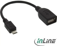 InLine 31606, InLine Micro-USB OTG Adapterkabel - Micro-B Stecker an USB A...