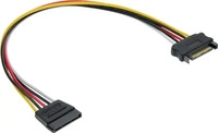 InLine 29651B, InLine Strom Verl&auml;ngerung intern - SATA Stecker / Buchse - 0,50m50 cm