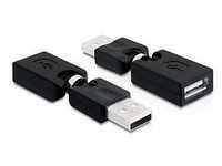 DeLock 65260, Delock Rotation adapter - USB-Adapter - USB (M) zu USB (W) - USB 2.0 -