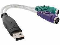 InLine 33386, InLine USB->PS/2 Converter - Tastatur- / Maus-Adapter - USB