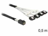 DeLock 83392, Delock - SATA- / SAS-Kabel - SAS 6Gbit/s - 4-Lane - 4x Mini SAS HD