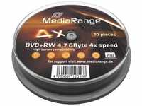 MEDIARANGE MR451, MediaRange - 10 x DVD+RW - 4.7 GB (120 Min.) 4x - Spindel