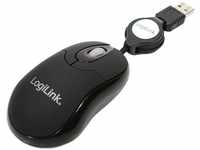 Logilink ID0016, LogiLink Mini with retractable cable - Maus - rechts- und