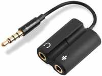 Sharkoon - Audio-Adapter - 4-poliger Mini-Stecker männlich zu mini-phone stereo 3.5