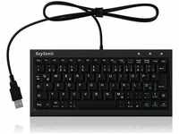 KEYSONIC 60382, KeySonic ACK-3401U - Tastatur - USB - QWERTZ - Deutsch - Schwarz