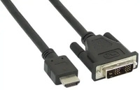 InLine 17661E, InLine HDMI-DVI Adapterkabel - HDMI Stecker auf DVI 18+1 Stecker - 1m