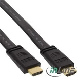 InLine 17001F, InLine HDMI-High Speed Flachkabel mit Ethernet - verg. Kontakte -