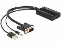 DeLock 62597, Delock VGA to HDMI Adapter with Audio - Video- / Audio-Adapter - 15 pin