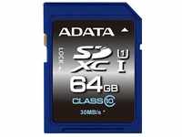 ADATA ASDX64GUICL10-R, ADATA Premier UHS-I - Flash-Speicherkarte - 64 GB - UHS Class