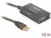 DeLock 82748, DeLock USB 2.0 Extension Cable 10 m active with 4 port Hub - Hub - 4 x