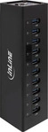 InLine 35395C, InLine USB 3.2 Hub - 10 Port - Aluminiumgeh&auml;use - schwarz - mit 4 A