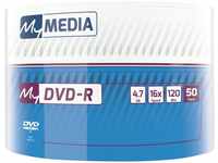 MyMedia 69200, MyMedia - 50 x DVD-R - 4.7 GB (120 Min.) 16x - Matt Silver - Brick