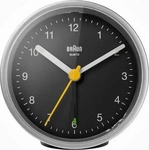 Braun 67102, Braun BC12SB, Quarzwecker, Rund, Schwarz, Silber, 12 h, Summer, Akku