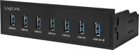 LogiLink UA0342, LogiLink USB 3.0 hub, 7-port 5.25" internal, with fast charging port