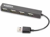 EDNET 85040, Ednet USB 2.0 Notebook Hub - Hub - 4 x USB 2.0 - Desktop