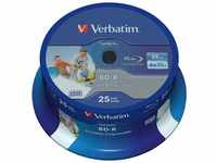 Verbatim 43811, Verbatim DataLife - 25 x BD-R - 25 GB 6x - mit Tintenstrahldrucker