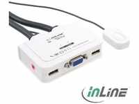 InLine 60613I, InLine Cable KVM Switch - KVM-/Audio-/USB-Switch - 2 x KVM/Audio/USB -