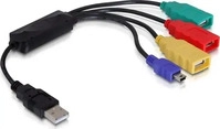 Delock 61724, Delock USB 2.0 external 4-port cable HUB - Hub