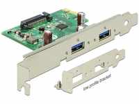 DeLock 89391, DeLock PCI Express card > 2 x USB 3.0 - USB-Adapter - PCIe 2.0 - USB