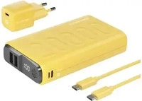 RealPower 390655, RealPower PB-20000, 20000 mAh, Lithium Polymer (LiPo), 22,5 W, Gelb