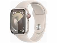 Apple MRHN3QF/A, Apple Watch Series 9 (GPS + Cellular) - 41 mm - Starlight Aluminium