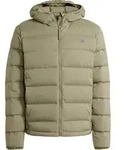 adidas Helionic Stretch Hooded Down Jacket Green M