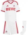 adidas 1. FC K&ouml;ln Trikot Set Home 2026/2027 Kids Wei&szlig; 110