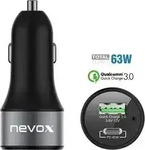 Nevox 1679, nevox Dual KFZ PD Ladeadapter USB-A + USB-C, schwarz