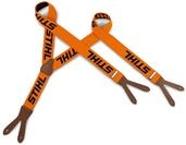 STIHL Hosentr&auml;ger zum Kn&ouml;pfen, orange, 120 cm, f&uuml;r Bundhosen, Lederlaschen,...