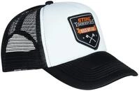 STIHL TIMBERSPORTS&reg; Collection Trucker Cap &bdquo;Kiss my Axe&ldquo;, schwarz-wei&szlig;, 100%