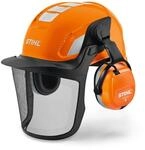 STIHL Helmset ADVANCE X-Vent orange, Gesichtsschutz mit Federstahlgitter,